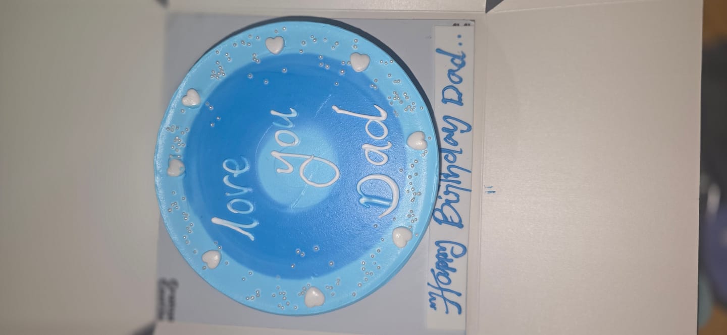 Customer photo review of Ombre Father Day Bento Cake