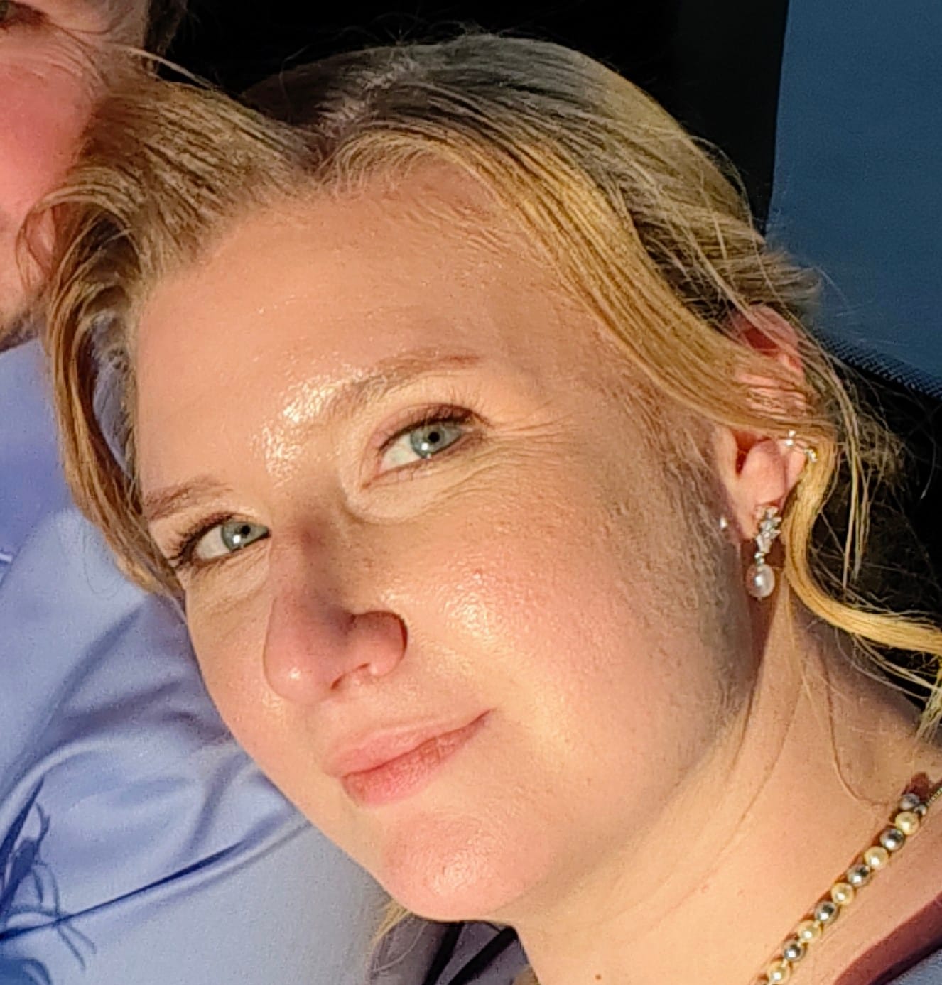 Customer photo review of Adeline Clip On Earrings in Silver