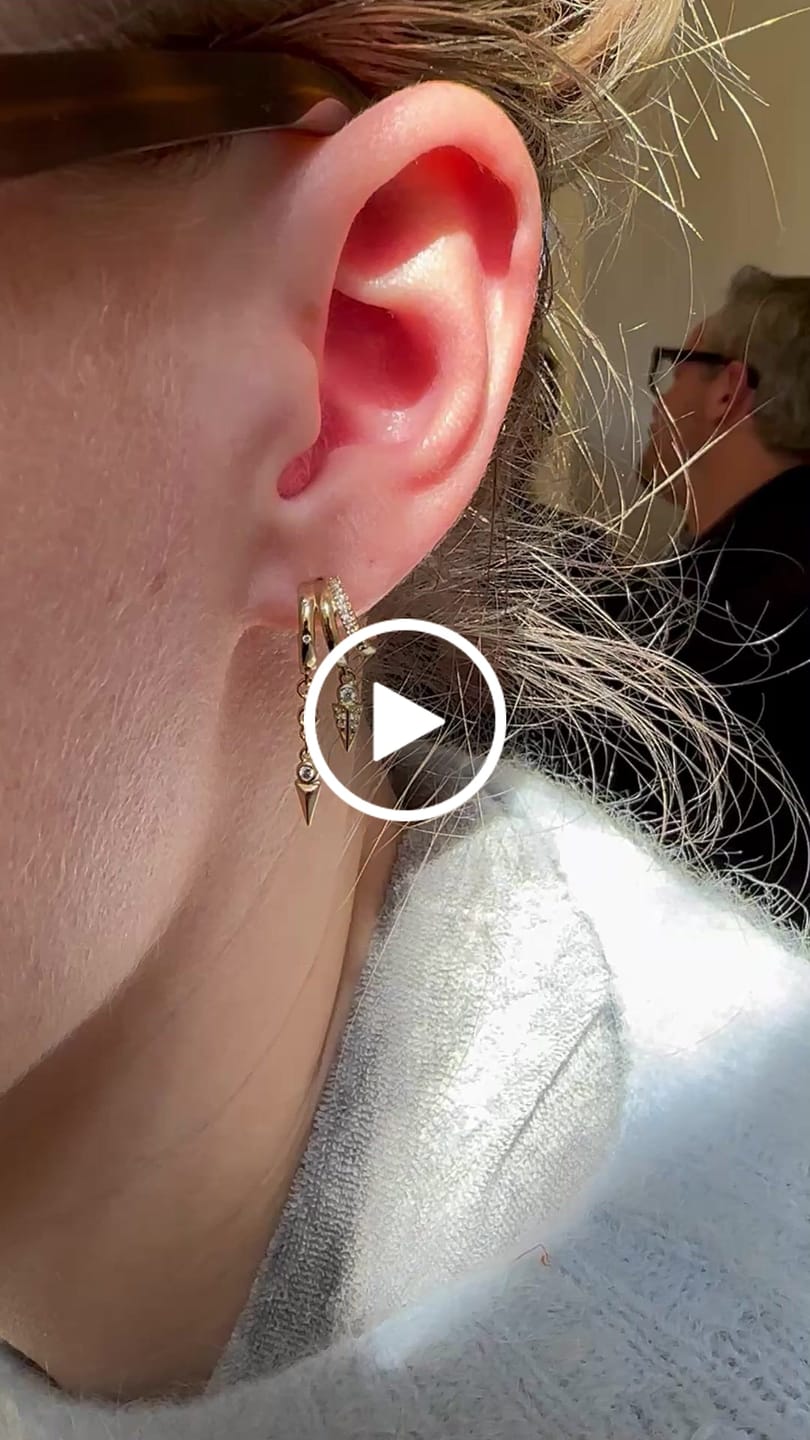 Customer video review of Sienna Stacked Illusion Earrings