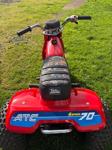 Customer photo review of Custom Seat Cover: 1983 Honda ATC70