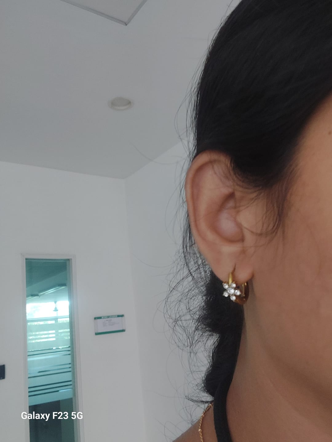 Customer photo review of Adorning Flora Gold Huggies