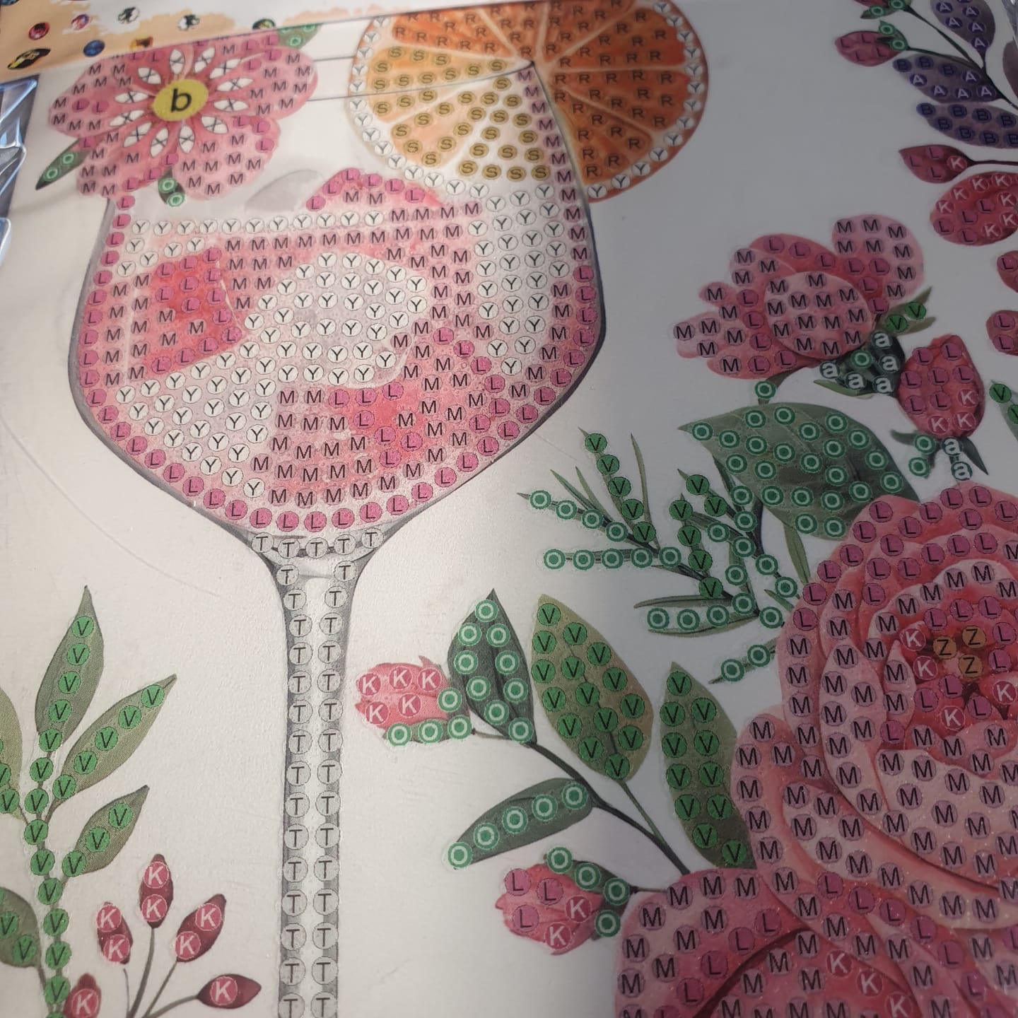 Customer photo review of Pink Aperitif Crystal Art Card Kit 12.6cm x 17.5cm