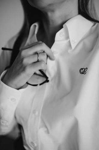 Customer photo review of LILY Relaxed Collared Shirt Jacket