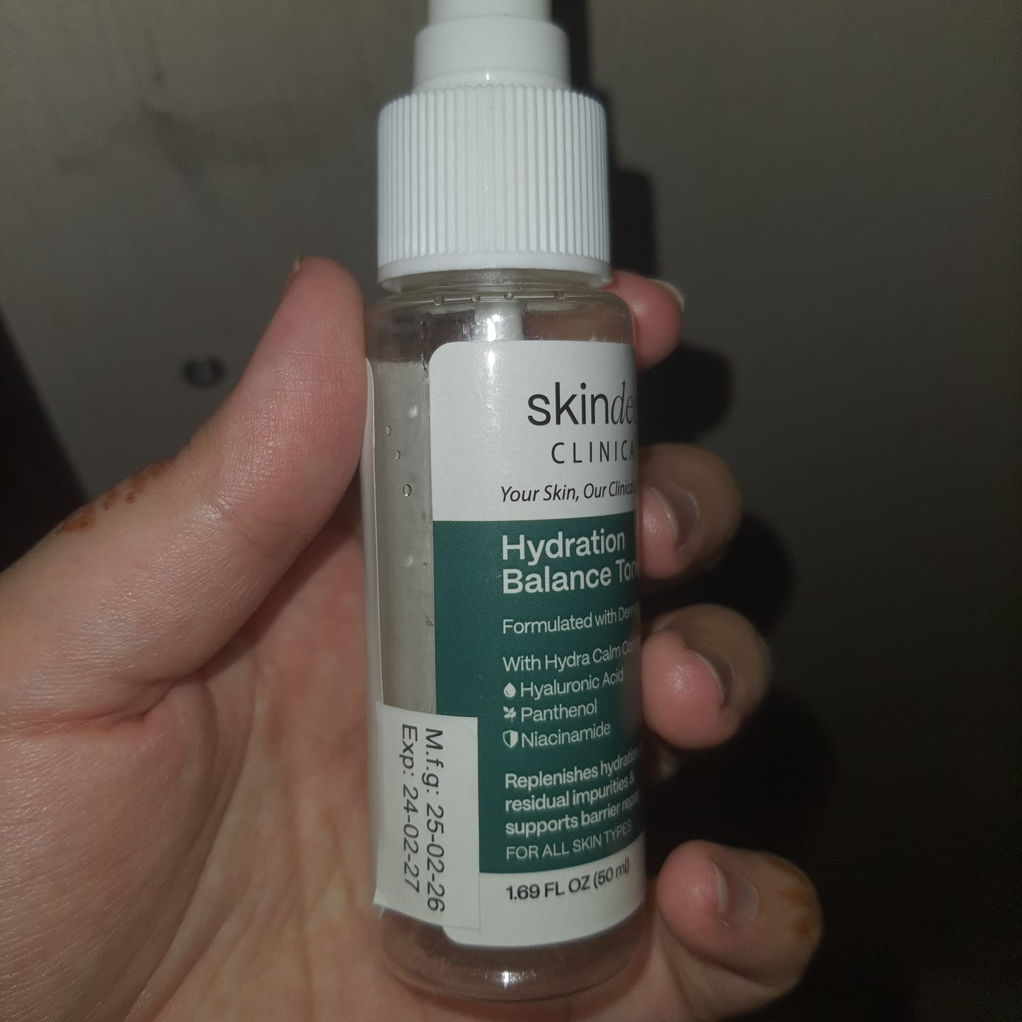 Customer photo review of Hydration Balance Toner