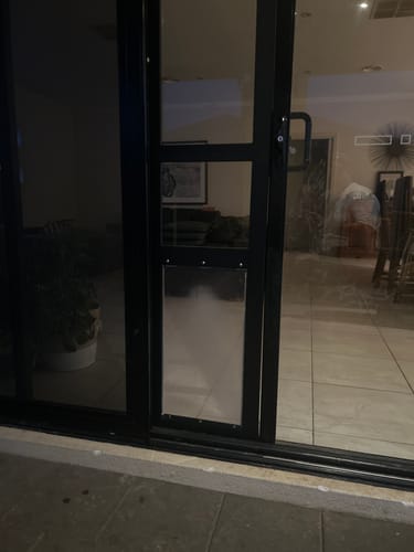 Customer photo review of Patio Pet Door Insert