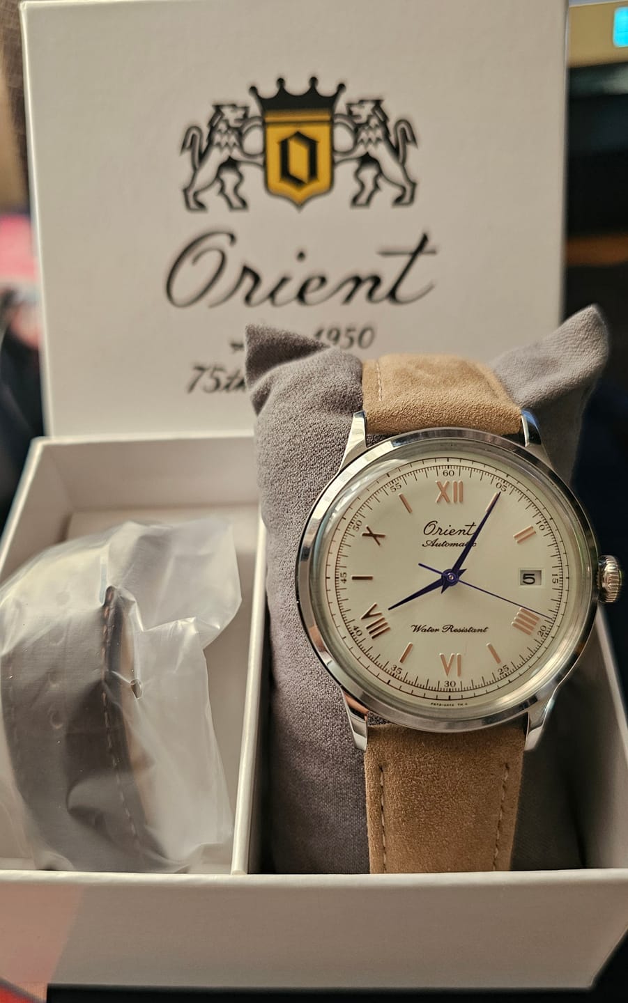 Customer photo review of Reloj Orient RA-AC0027S Bambino 40.5mm Automático [75th Edición Limitada]
