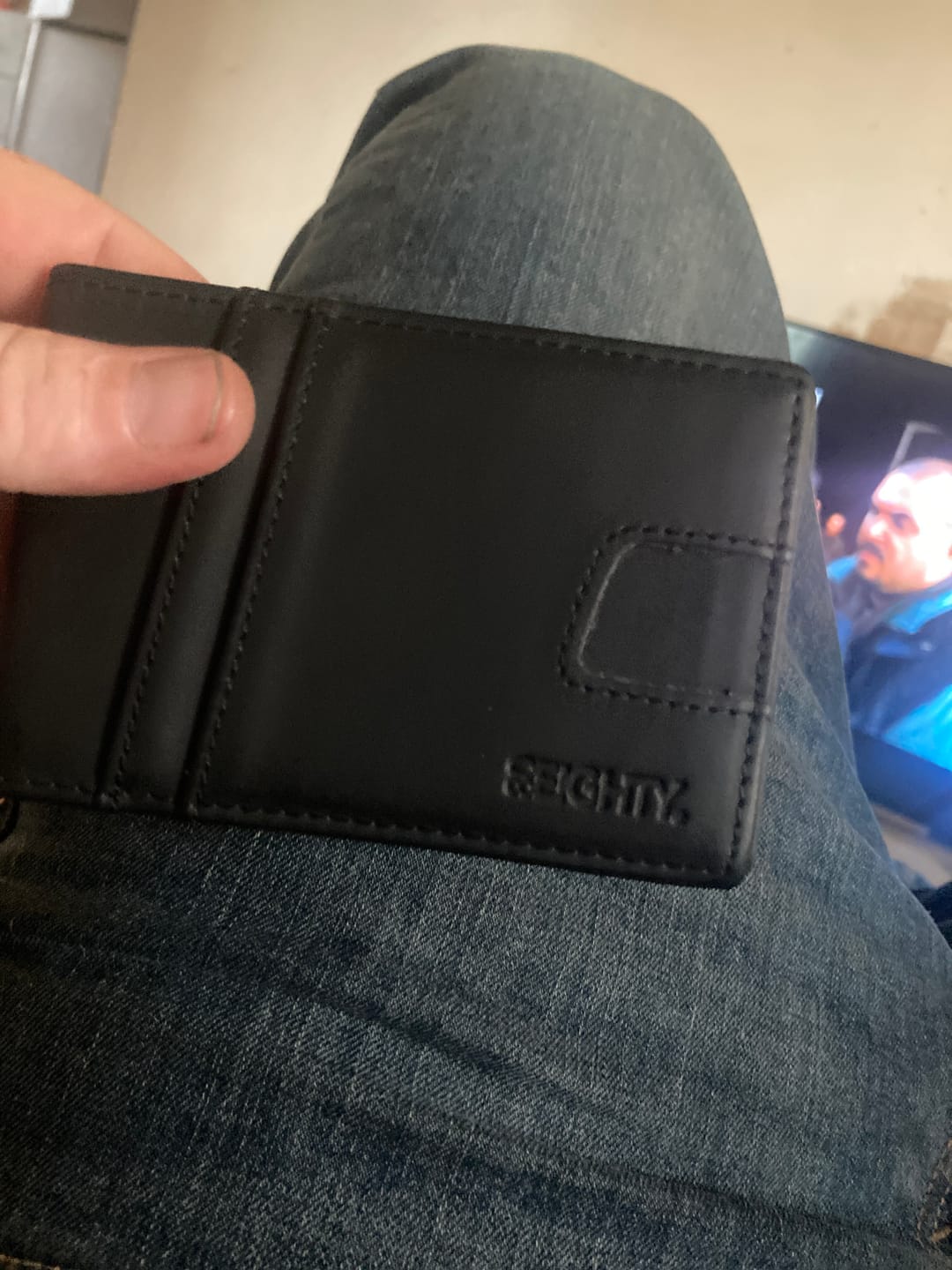 Customer photo review of 80Eighty® Matte Black Leather Wallet