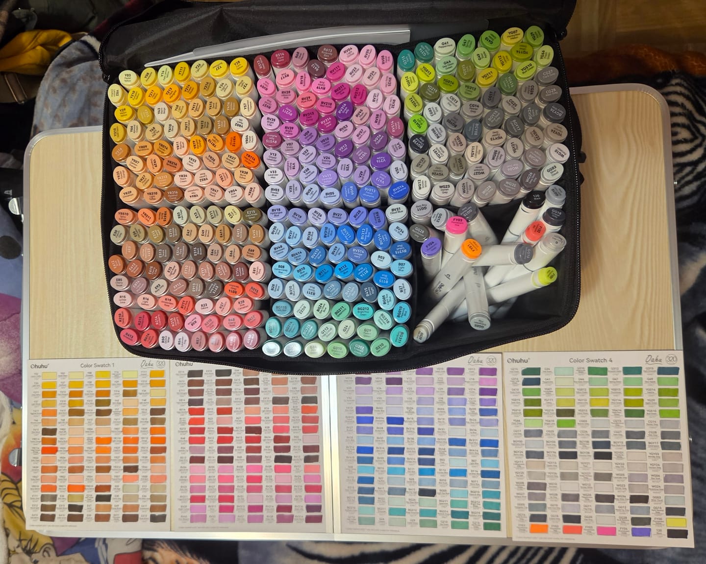 Customer photo review of Ohuhu Oahu 320 Colors Dual Tips Alcohol Art Markers, Fine & Chisel (New Color Codes)