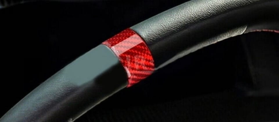 Customer photo review of C8 Corvette Real Carbon Fiber Steering Wheel Racing Stripe Covers (2020–2026)