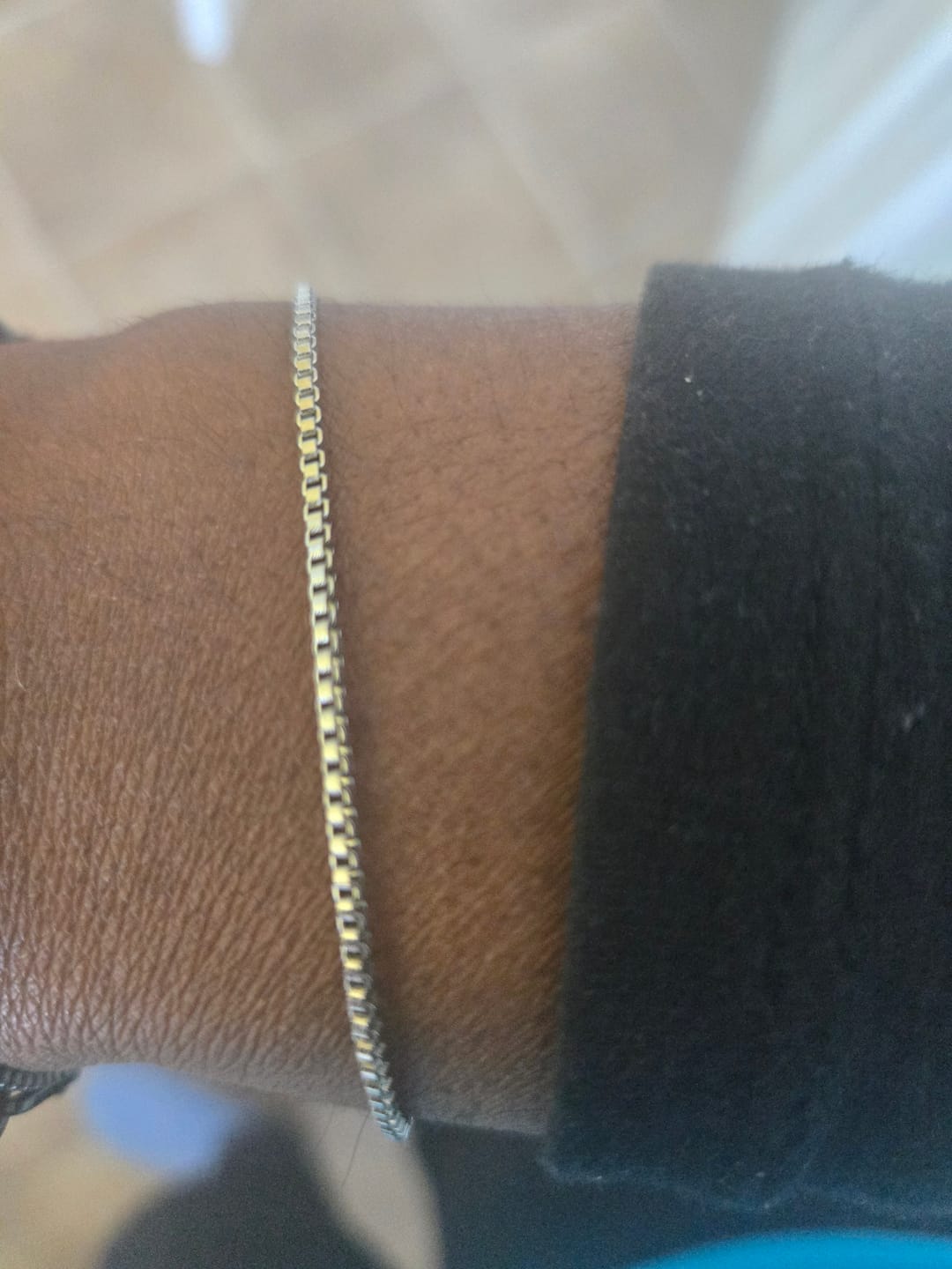 Customer photo review of Minimal Box Bracelet