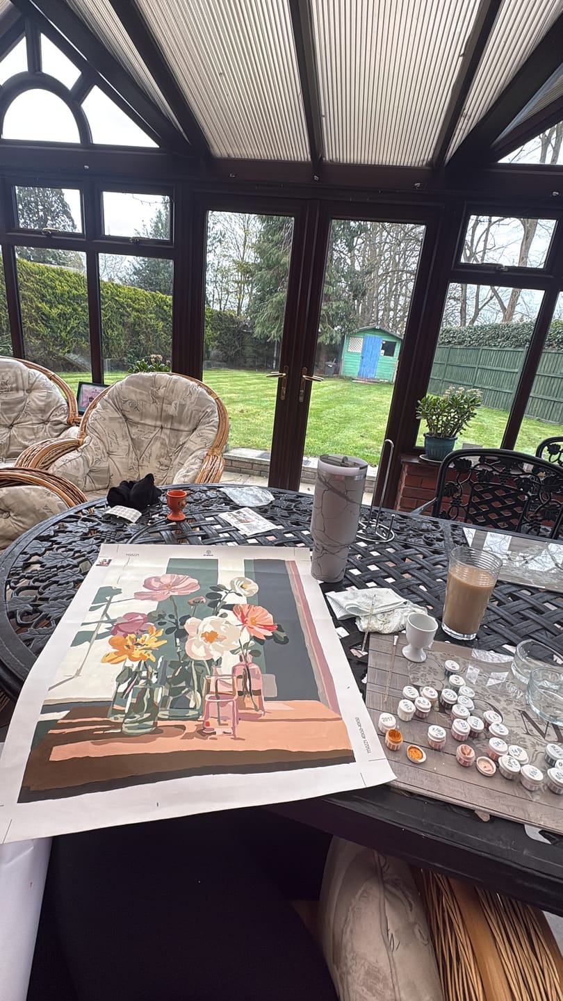 Customer photo review of Beauty in glass | Paint by Number