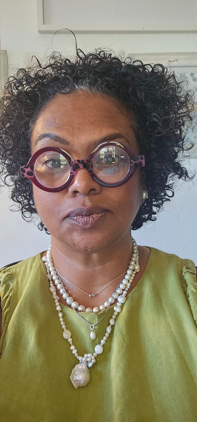 Customer photo review of The Baroque Pearl Drop Necklace