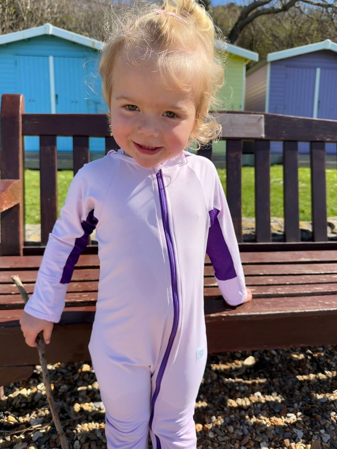 Customer photo review of Baby and Toddler UPF 50+ Sun Protective Onesie