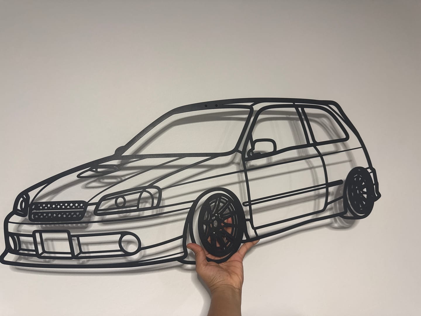Customer photo review of Your Custom Metal Car Silhouette