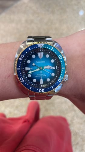 Customer photo review of Seiko Prospex Limited Edition 'Kame' Automatic Men's 45mm Watch SRPM04K