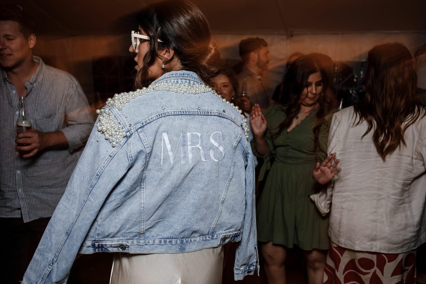 Customer photo review of Bridal Denim Jacket
