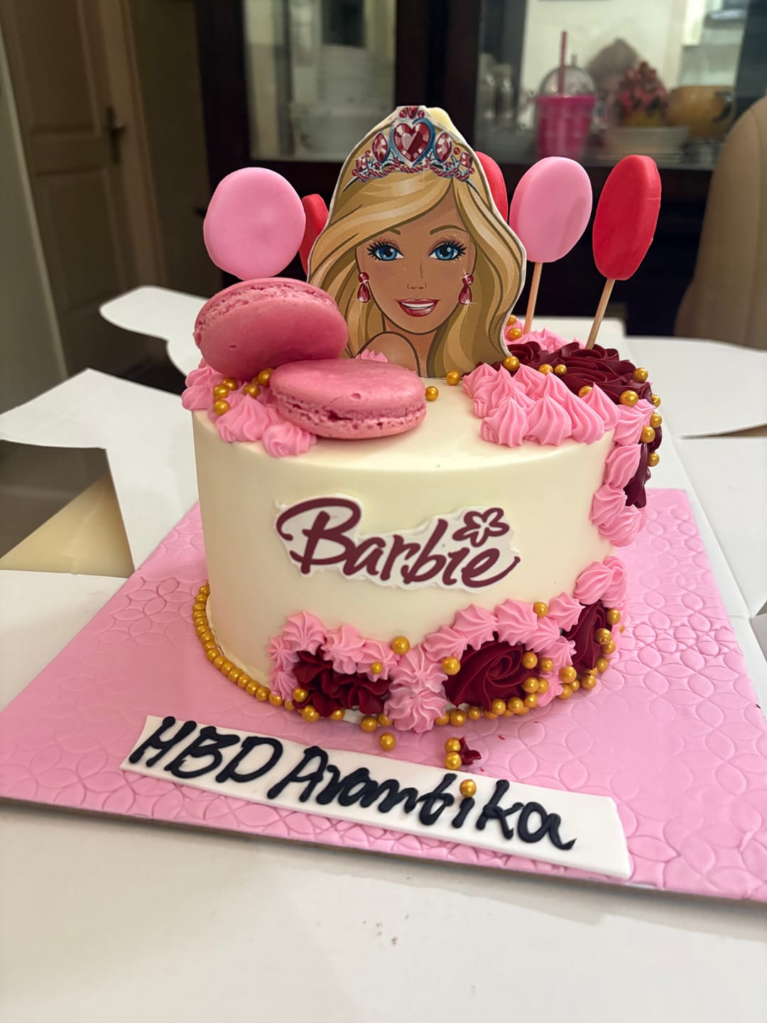 Customer photo review of Cool Barbie Girl Cake