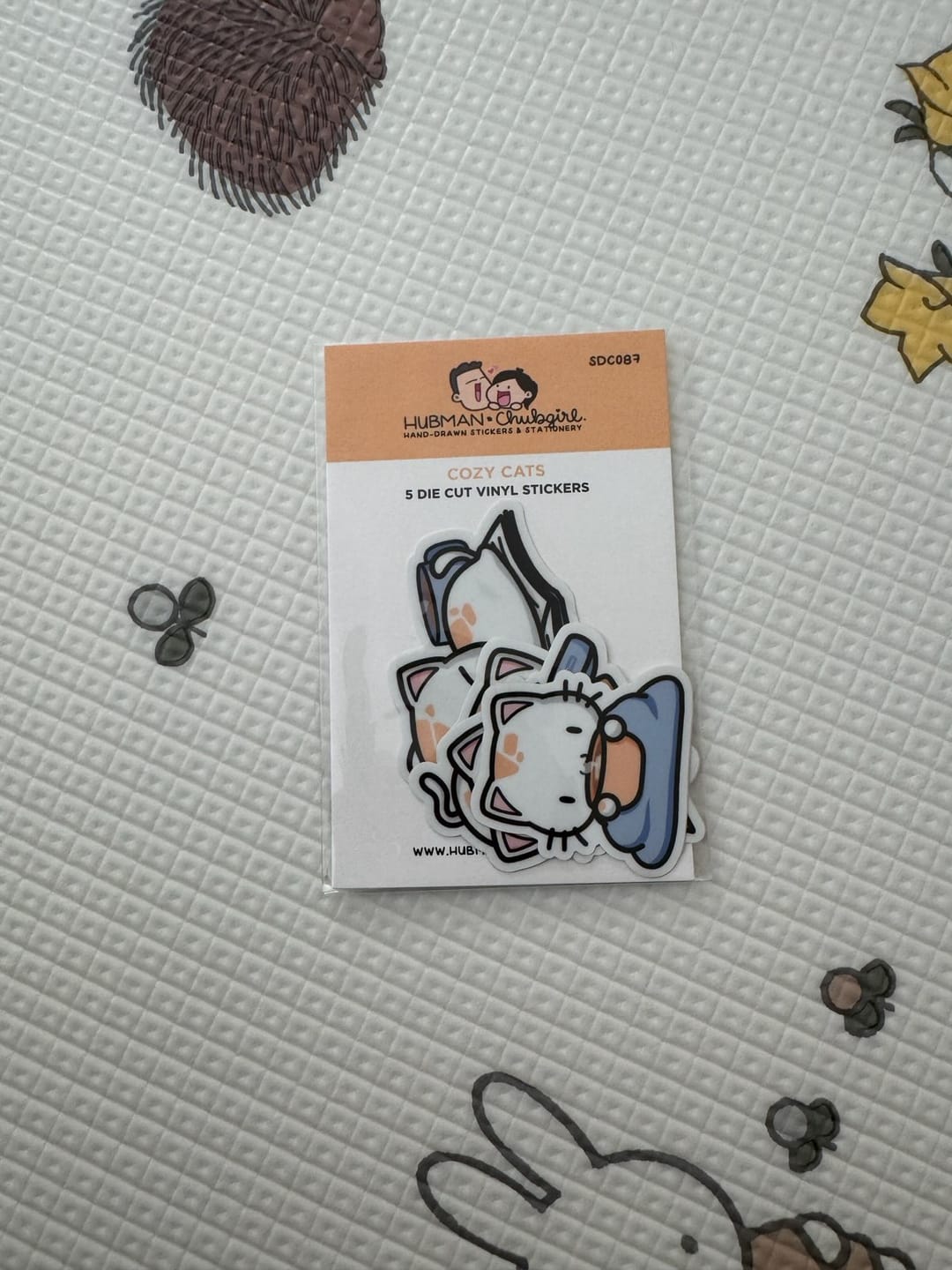 Customer photo review of Cozy Cat Die Cut Stickers