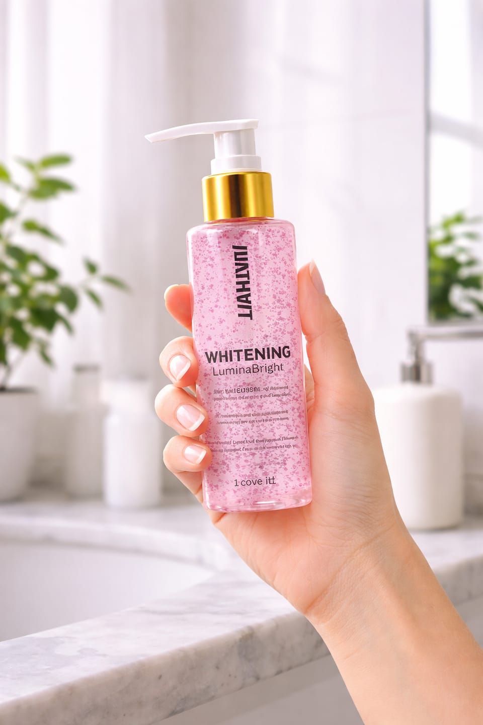 Customer photo review of LuminaBright Whitening Face Wash Double Pack: Duo Glow