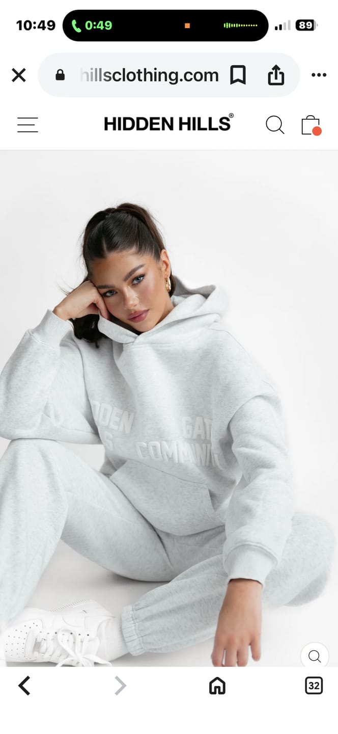 Customer photo review of GATED COMMUNITY STRAIGHT LEG SWEATPANTS LIGHT GREY