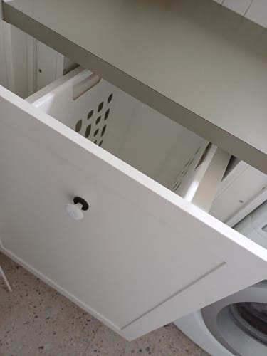 Customer photo review of Pull-Out Laundry Hamper – 450mm Cabinet (48L Basket)