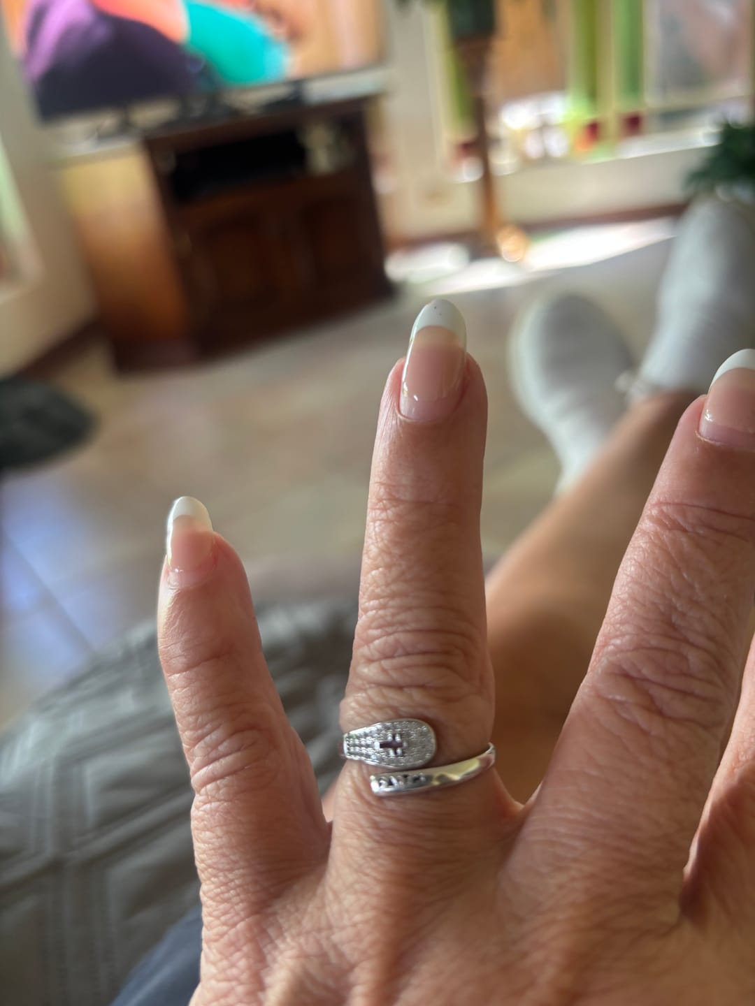 Customer photo review of "FAITH" Handmade Christian Family Ring in Zircon & 925 Sterling Silver (GIFTING OFFER)