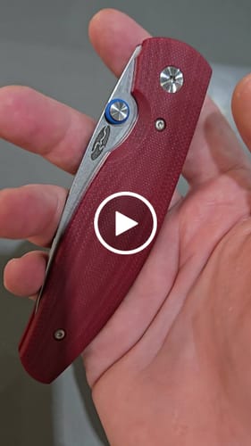 Customer video review of The Back Door: TRM ATOM LL - Ruby Red G10 3D Contoured Smooth, MagnaCut Blade (Blemish)