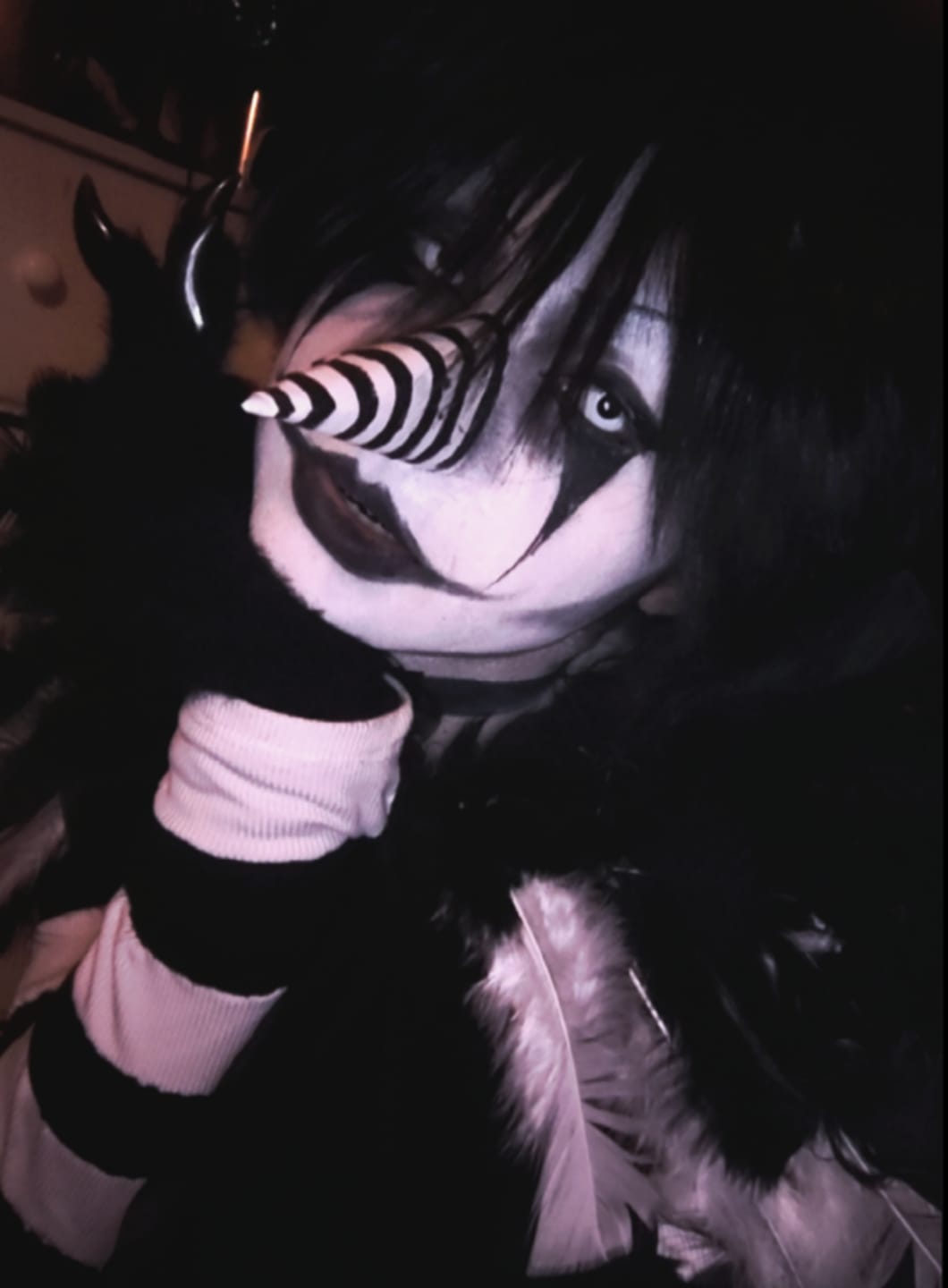 Customer photo review of Halloween Whiteout Prescription Colored Contact Lenses