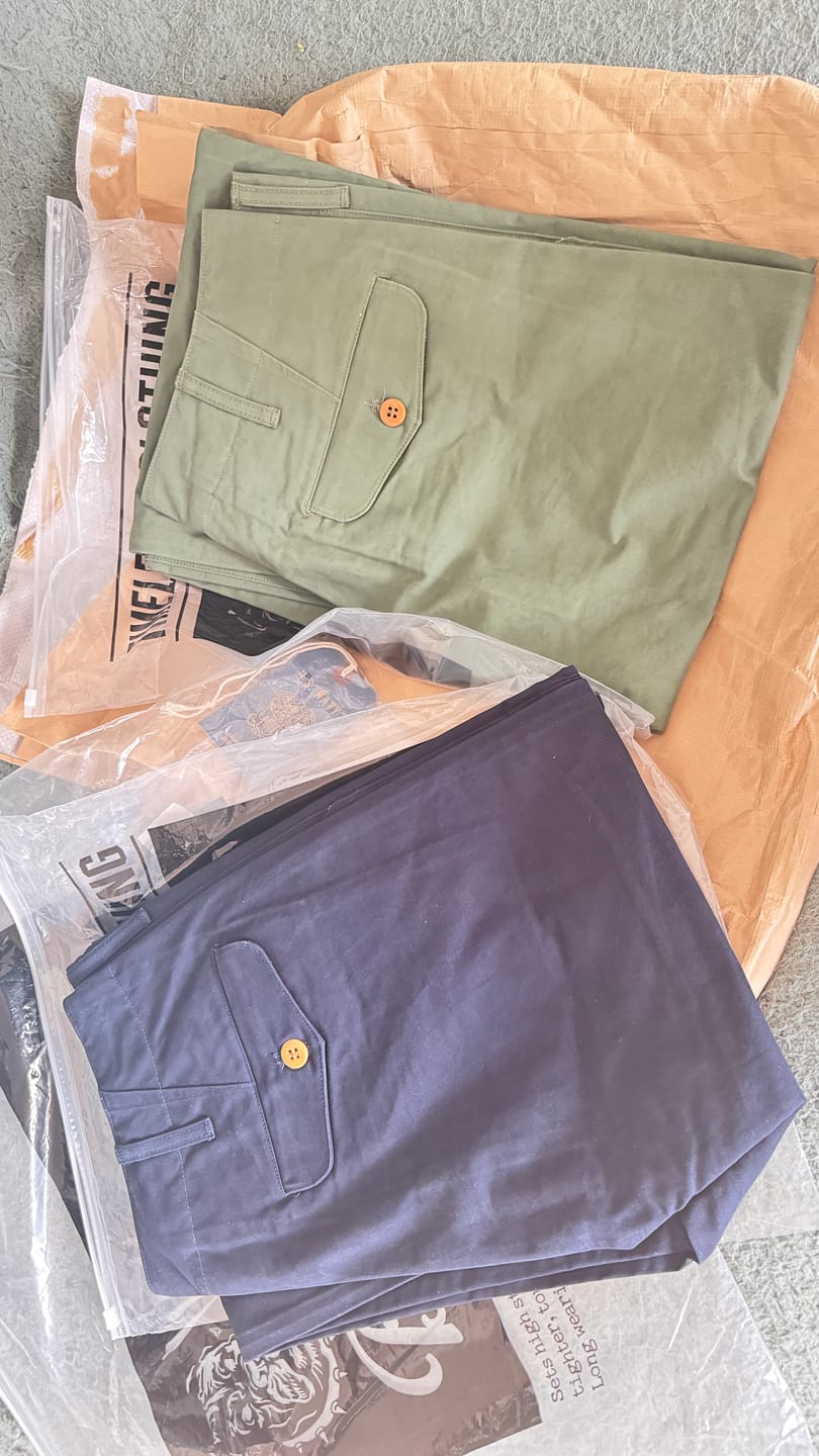 Customer photo review of 1870s 15 oz Herringbone Selvedge Denim Work Jeans