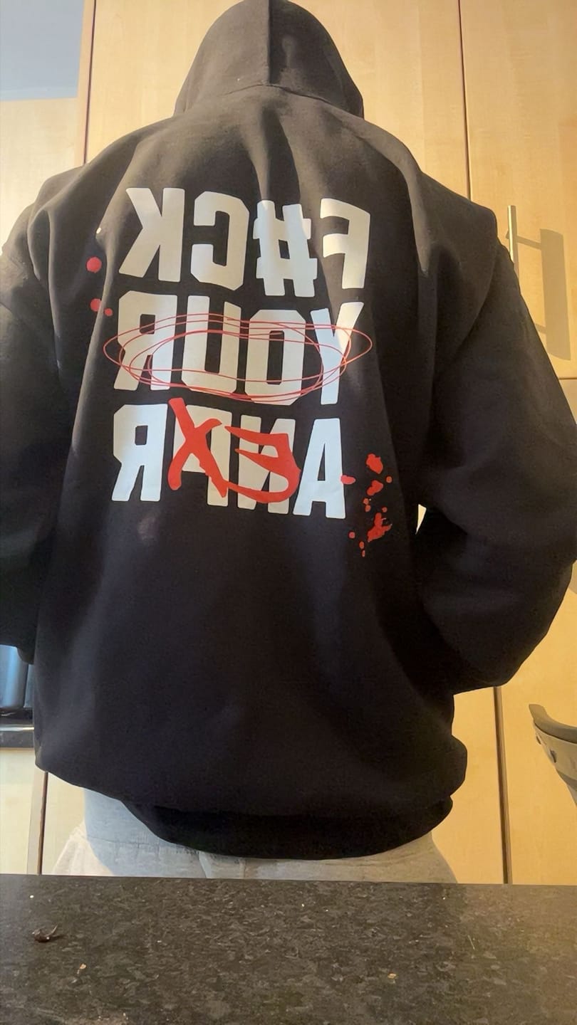 Customer photo review of "F*CK YOUR ANPR" Hoodie