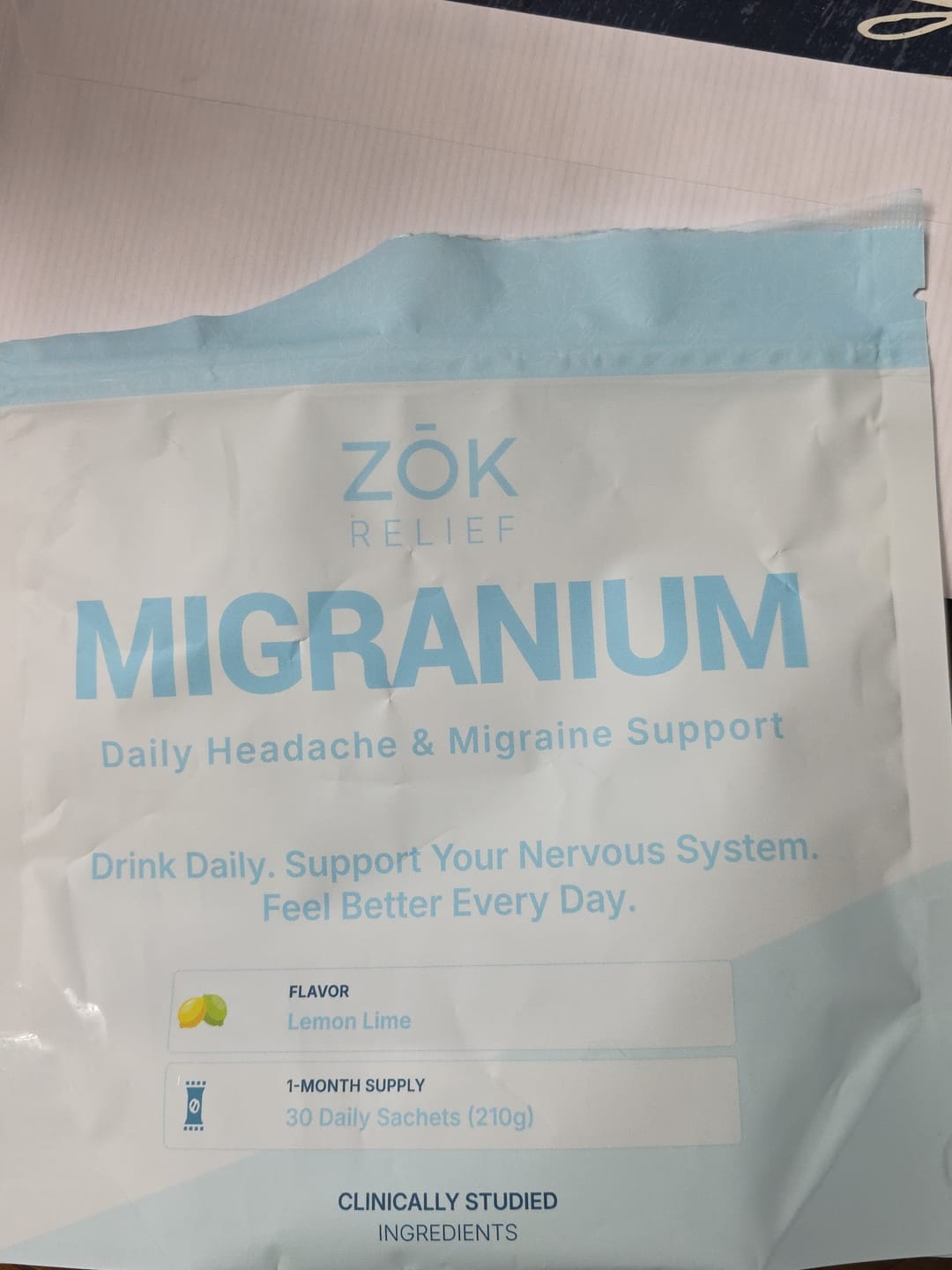 Customer photo review of Migranium Daily - World’s 1st Anti-Migraine Super Formula for Headaches + Brain Fog + Stress
