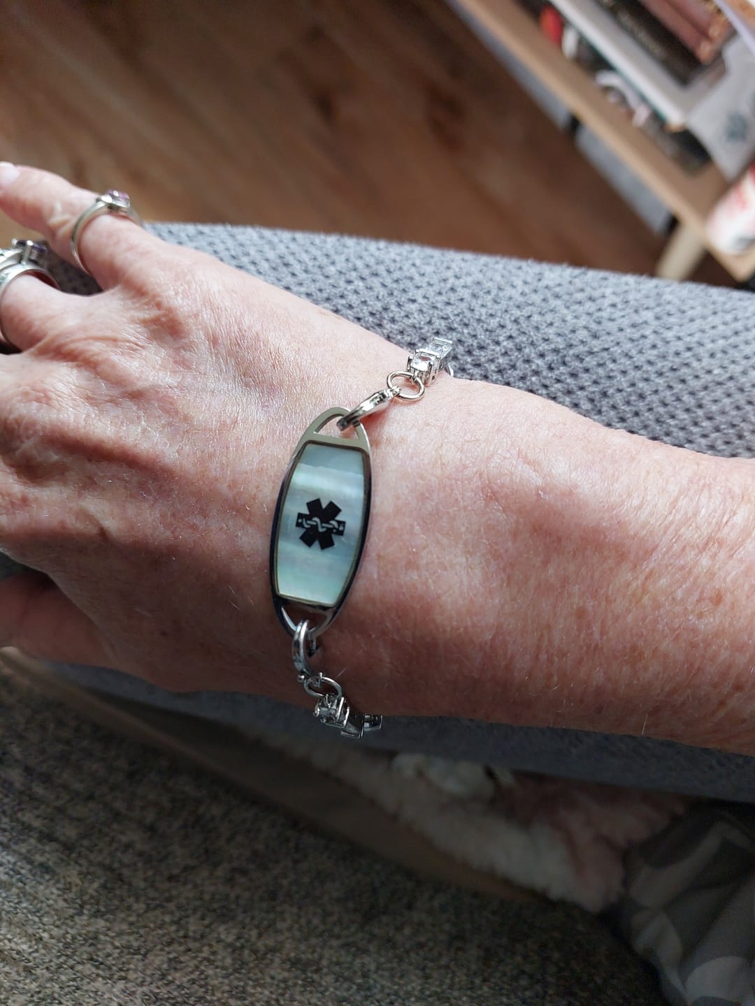 Customer photo review of Lumine Grace Women’s Medical ID Bracelet