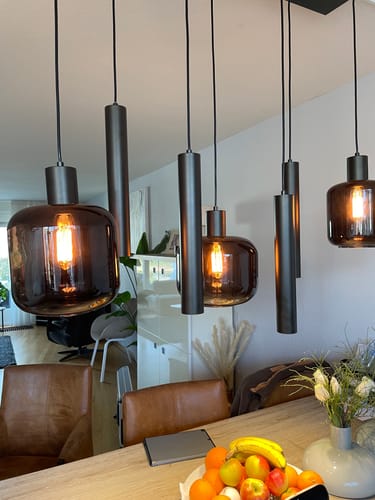 Customer photo review of Hanglamp Selaro - 7-lichts - Brons - Glas - Metaal