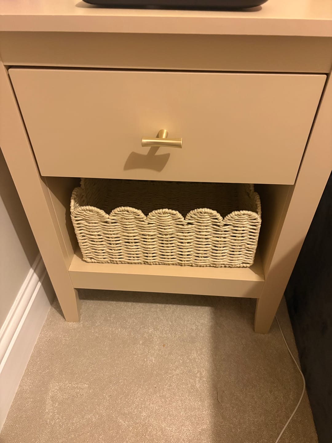 Customer photo review of Scalloped Woven Rope Basket