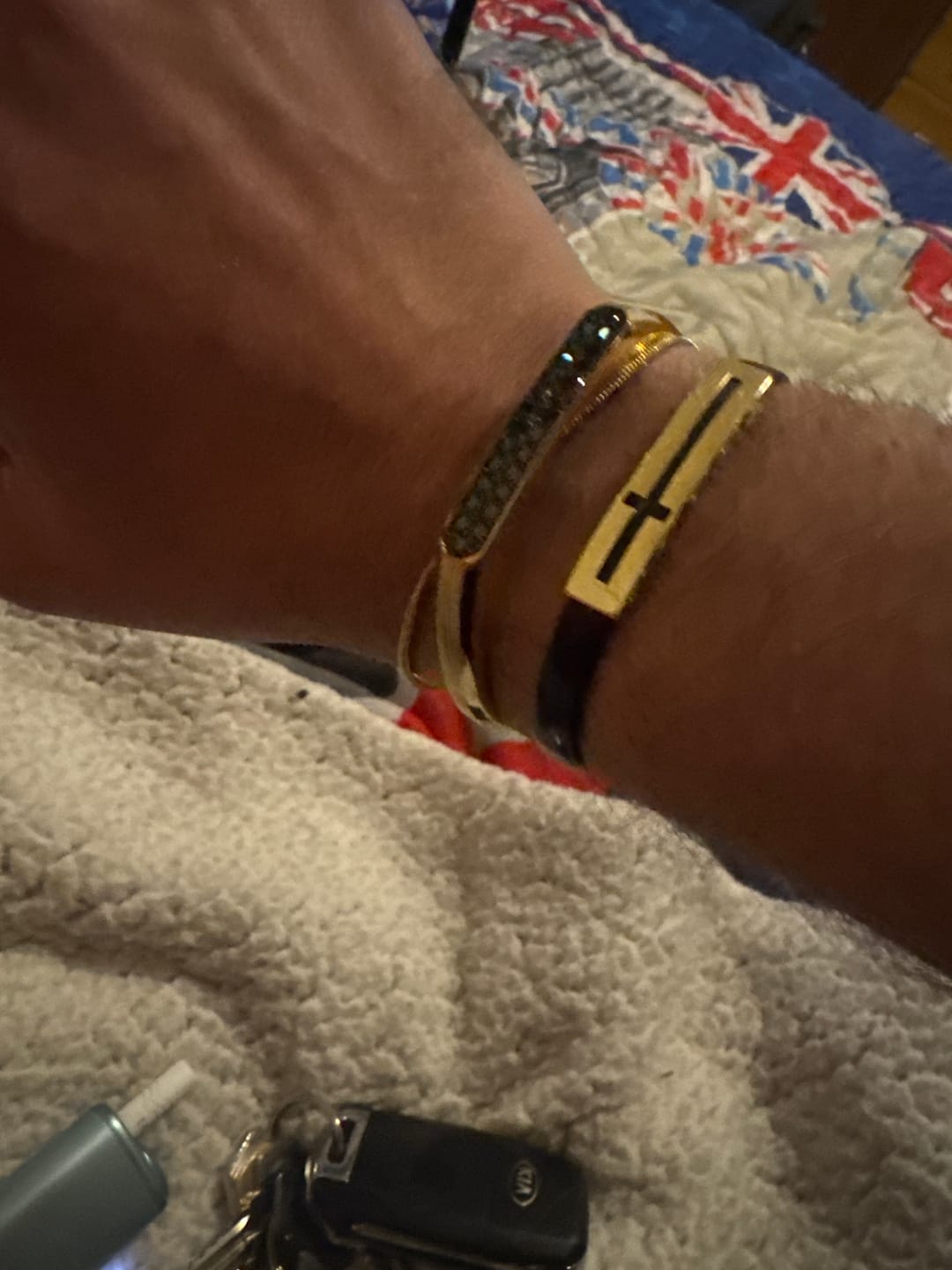 Customer photo review of Diamond Cuff Bracelet