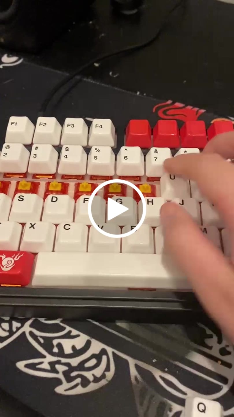 Customer video review of KEYGEEK Y2 LINEAR SWITCH FACTORY LUBED (10PCS)
