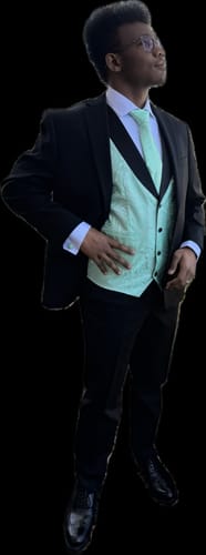 Customer photo review of Ties2you Dress Vest Bright Green Paisley Shawl Collar Silk Mens Waistcoat Tie Set