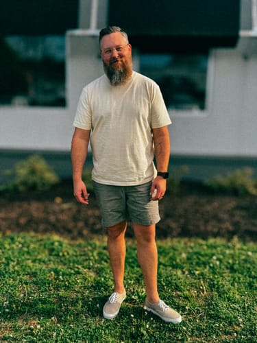 Customer photo review of Regular Fit Heavyweight Tubular Jersey T-Shirt