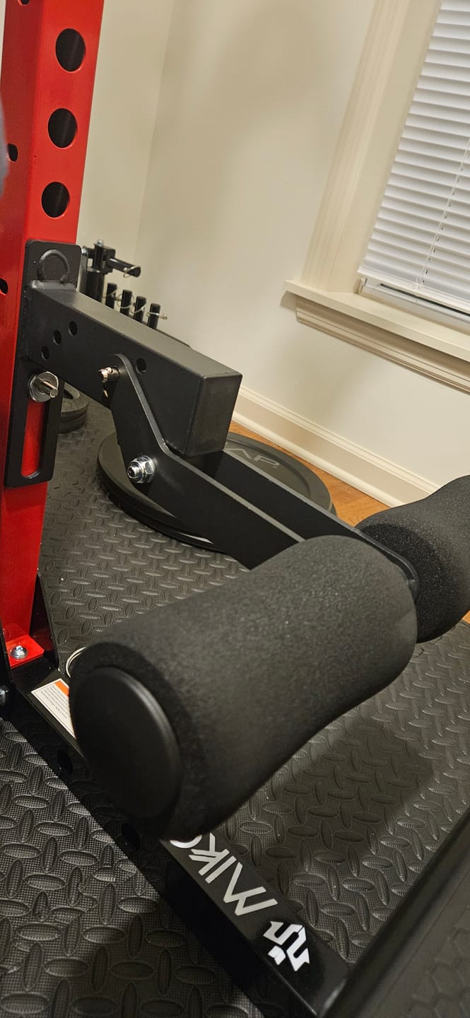 Customer photo review of Rack-Mounted Leg Hold-Down Attachment
