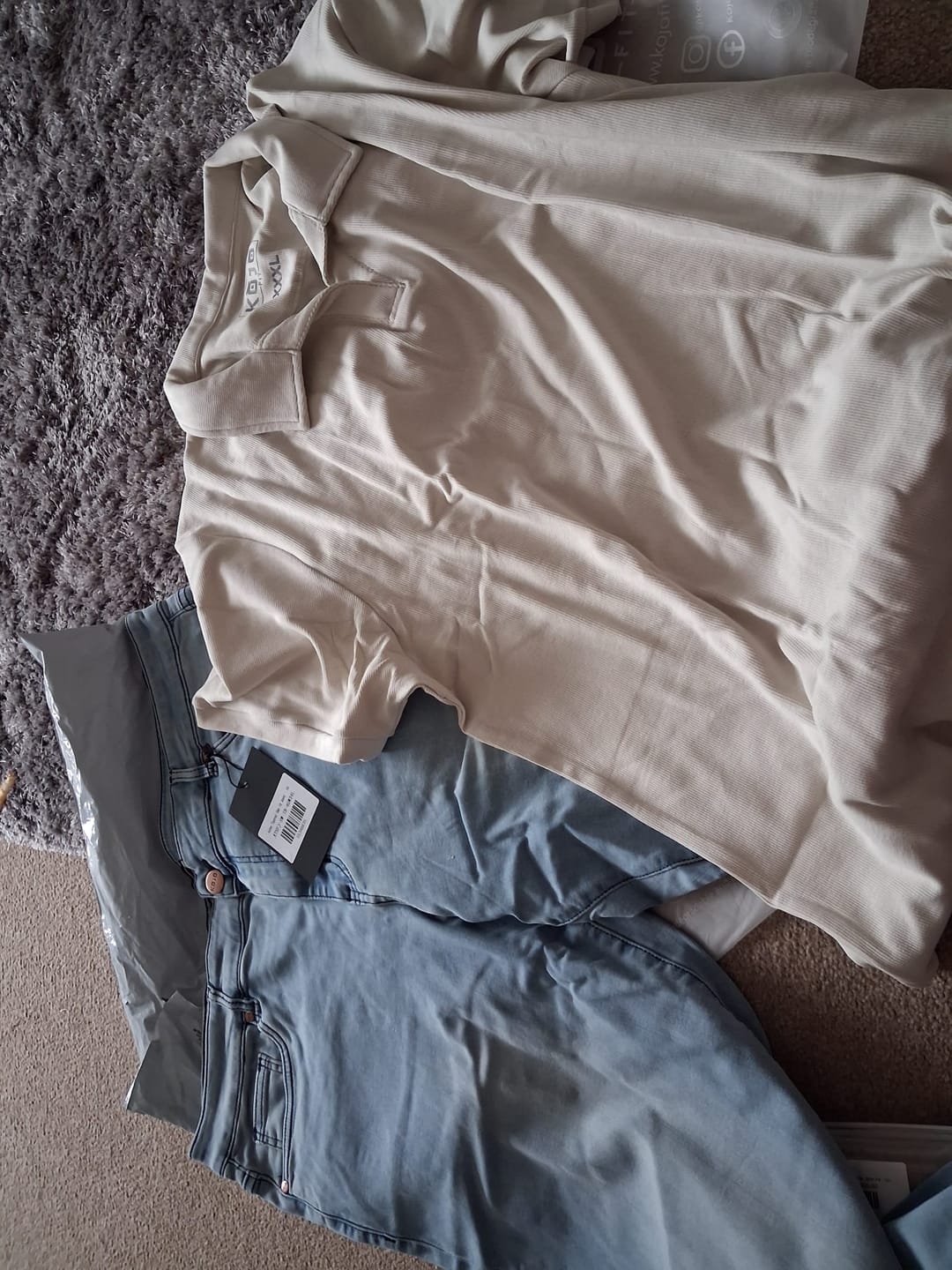 Customer photo review of Active Tapered Slim Fit Jeans - Ice