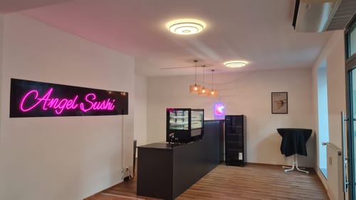 Customer photo review of Custom Neon: Angel Sushi