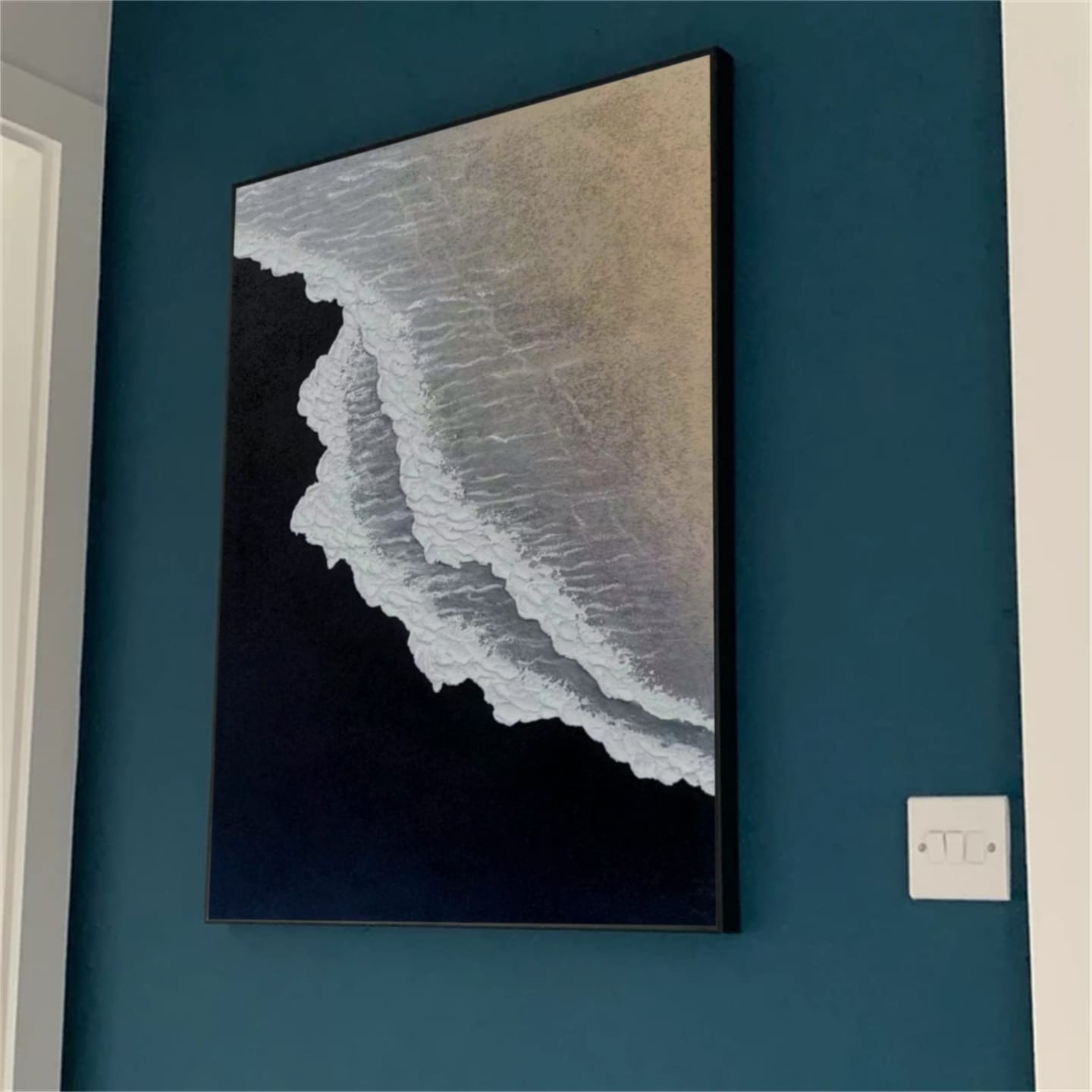 Customer photo review of Ocean And Sky Abstract Textured Canvas Art #OS 295