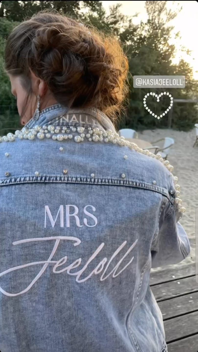 Customer photo review of Bridal Denim Jacket