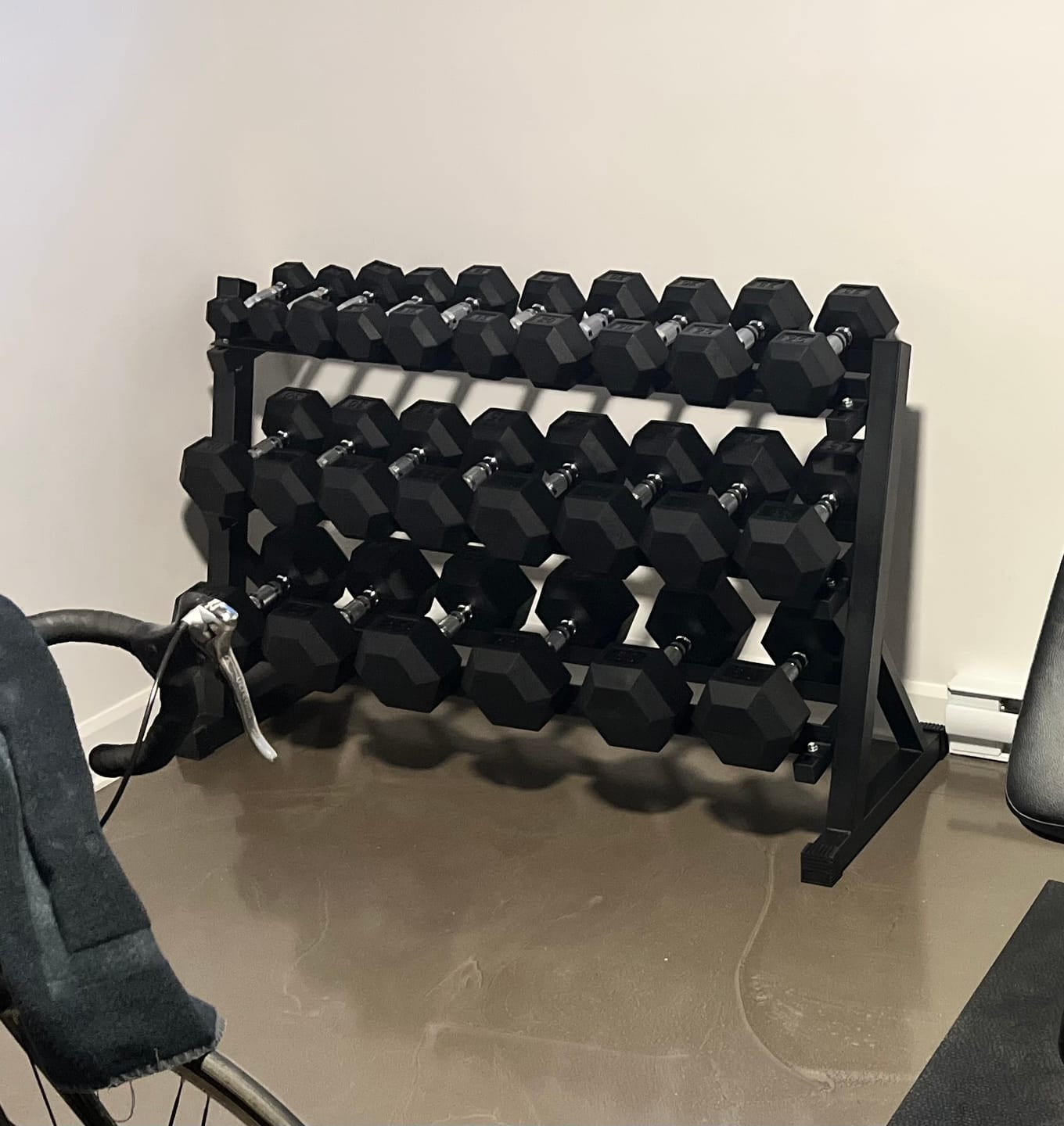 Customer photo review of Haltères Hexagonaux en Caoutchouc (Vendu à l'unité et en paire)