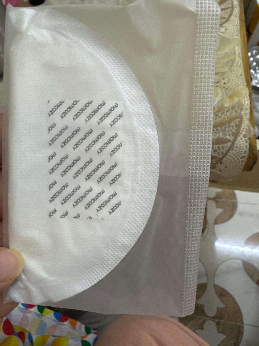 Customer photo review of Momcozy Bamboo Fiber Disposable Nursing Pads