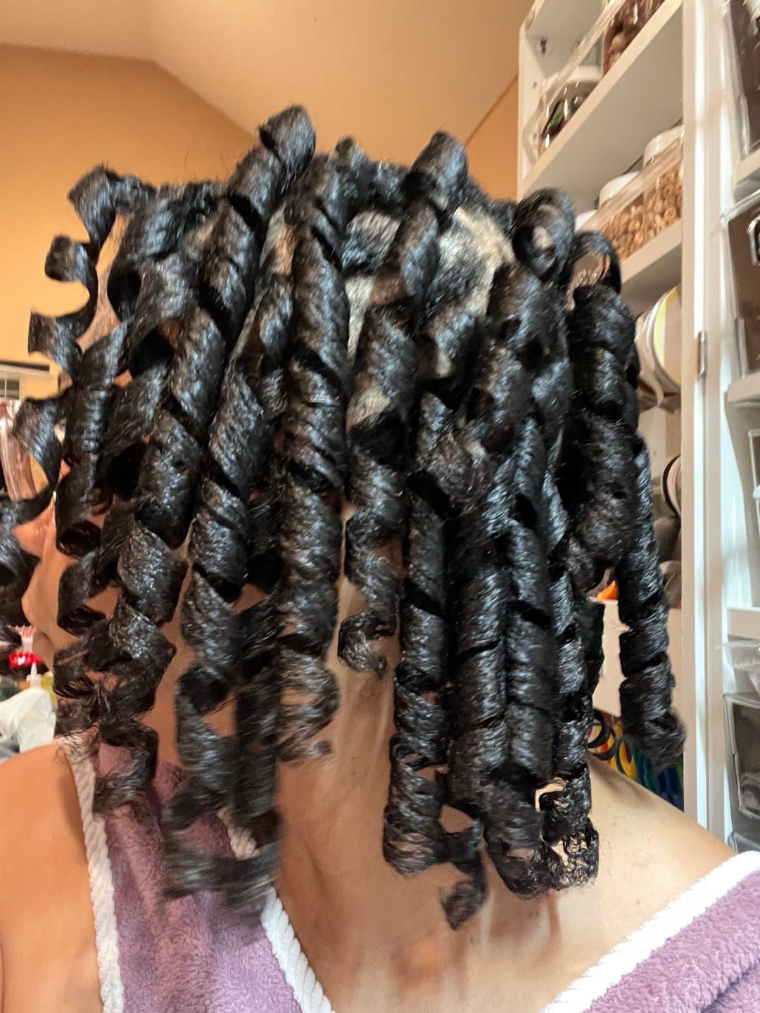 Customer photo review of Curl Defining Mousse – Honey & Aloe Vera for Lasting Hold and Frizz-Free, Touchable Curls | Honey Hydration 🍯