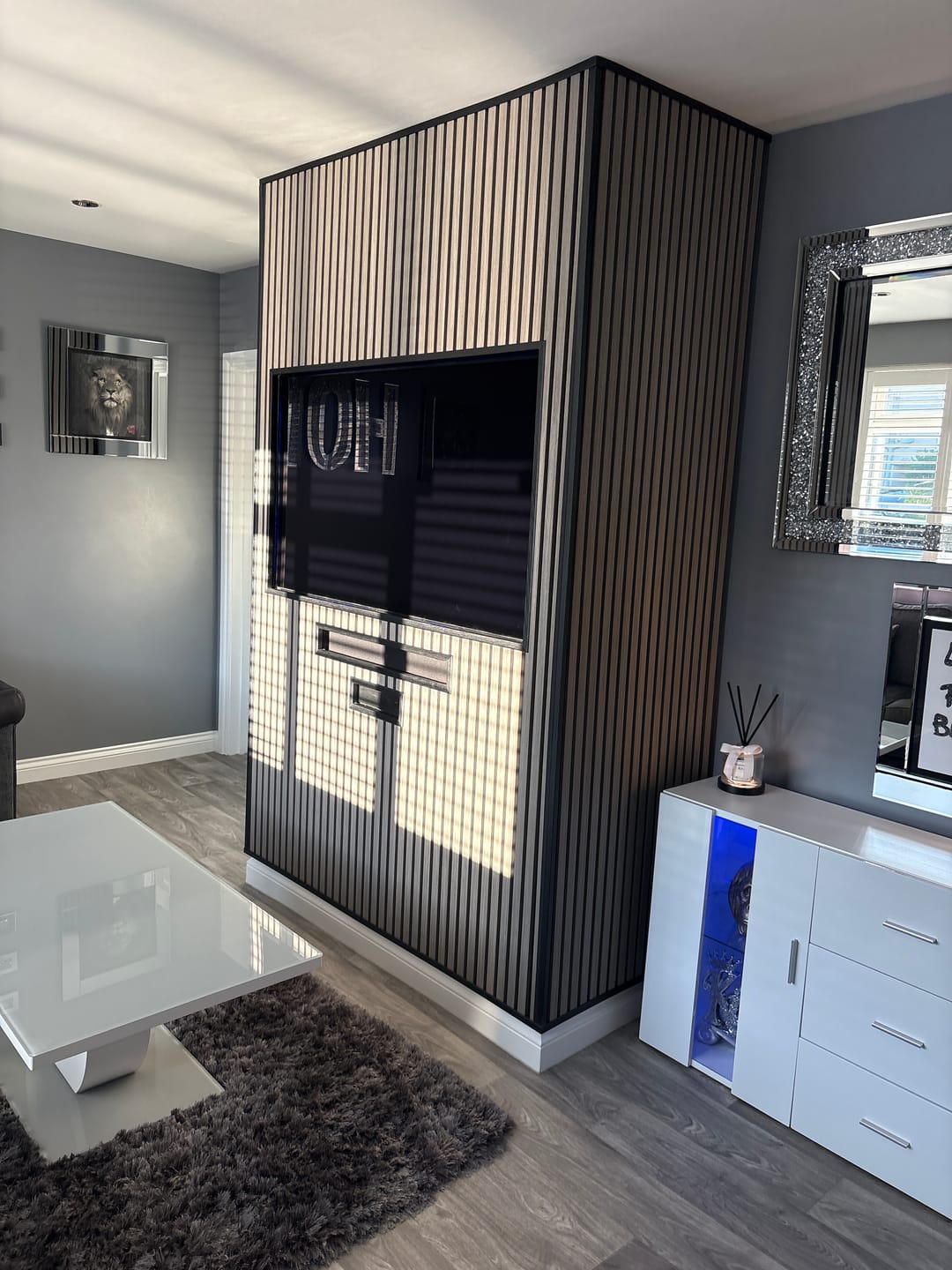 Customer photo review of Acoustic Wall Panel End Trim (Multiple Colours)