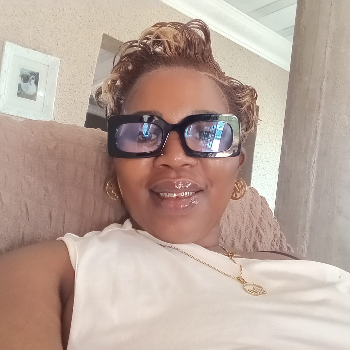 Customer photo review of Era Clear Lens Empire Sunglasses