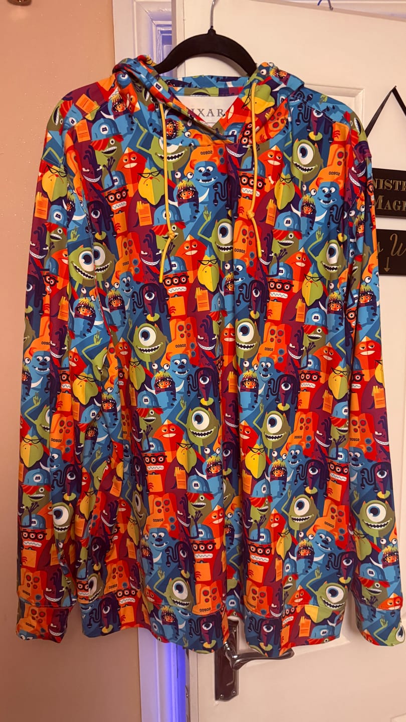 Customer photo review of Disney and Pixar Monsters, Inc. "The Scare Floor" – Performance Hoodie