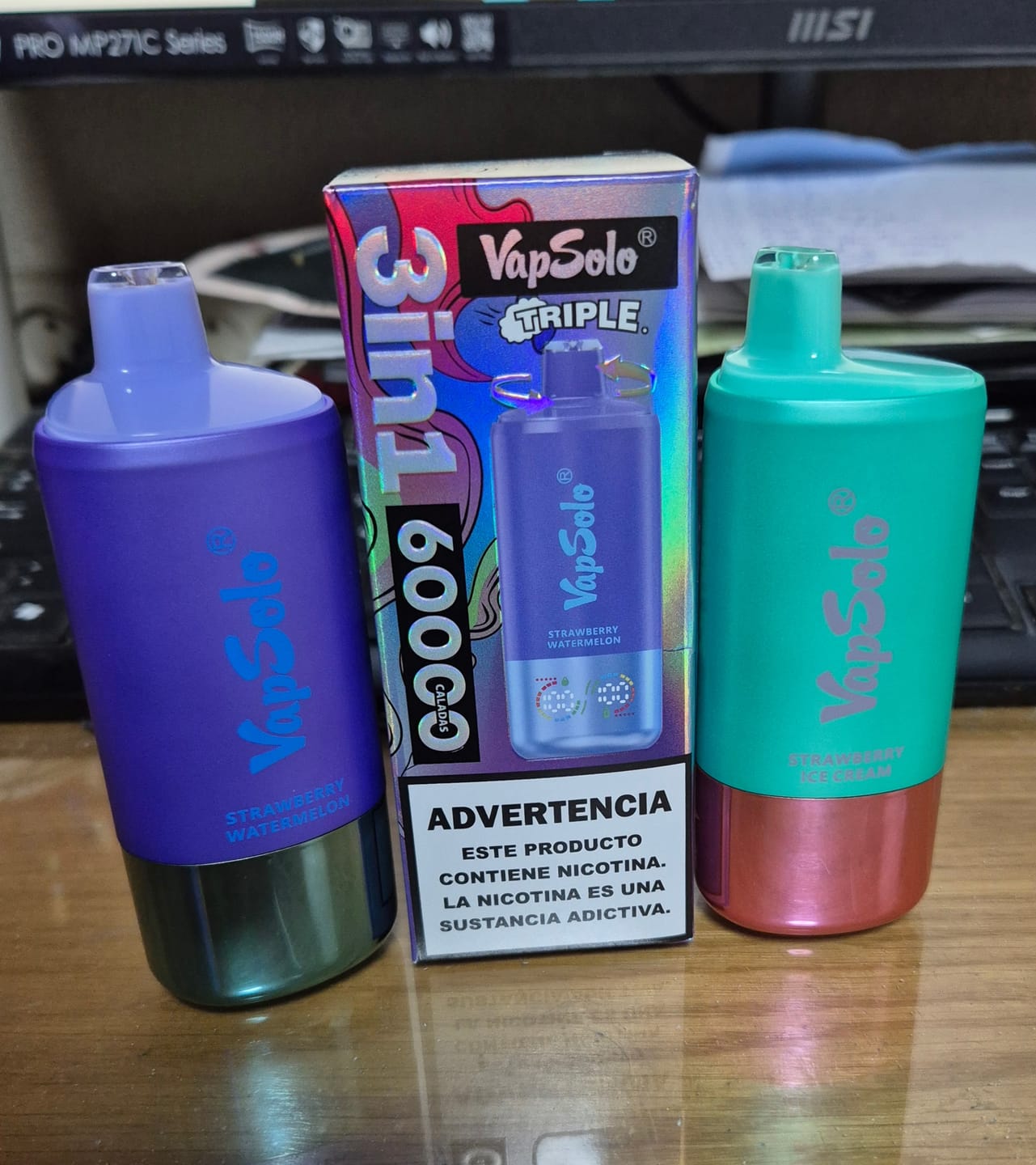 Customer photo review of VAPSOLO TRIPLE PRO 3en1 60k | Triple sabor